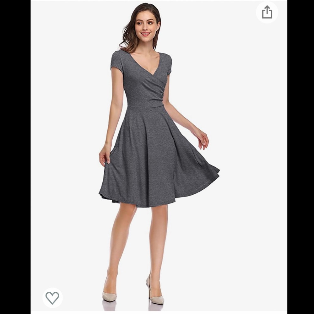 Cap Sleeve Faux Wrap Jersey Dress SZ16 -NWOT